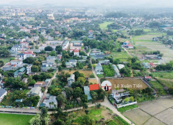 Lô đất 120.1m2 full thổ tại Đồng Trạng, Hòa Lạc mặt tiền 9,25m. Đường thông ôtô tránh. Chỉ 33tr/m2