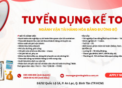 Tuyển Kế toán nghành vận tải hàng hóa Q. Bình Tân