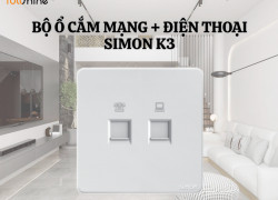 BỘ Ổ CẮM MẠNG + ĐIỆN THOẠI SIMON K3