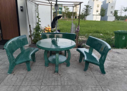 Bàn ghế đá thẳng 2 ghế tại Bình Dương