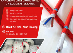 Cáp chống cháy chống nhiễu Altek Kabel 2x1.0mm2 phân phối Đà Nẵng, Khánh Hòa