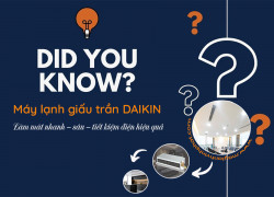 Dòng Máy lạnh giấu trần DAIKIN 3HP tinh tế phù hợp với mọi không gian lắp đặt