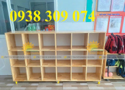 Tủ balo mầm non mẫu giáo, tủ đựng cặp dép mẫu giáo
