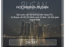 Giá Cước Vận Tải Biển Hàng FCL Từ Hồ Chí Minh Đến Busan