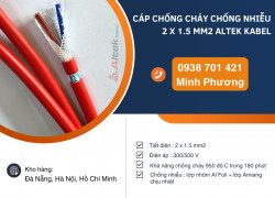 Cáp chống cháy chống nhiễu Altek Kabel 2 lõi 1.5mm2 Hồ Chí Minh, Quảng Ngãi