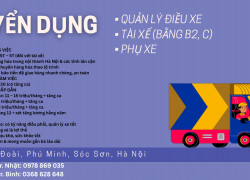 Tuyển Quản lý điều xe, Tài xế (bằng B2, C), Phụ xe