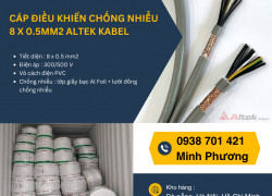 Dây cáp điều khiển có lưới chống nhiễu 8x0.5mm2 giá tốt Đà Nẵng, Nghệ An, Huế