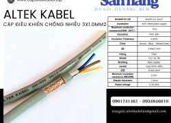 Cáp điều khiển Sh-500 3x1.0 chống nhiễu Altek Kabel sẵn Đẵng Nẵng, Hà Nội, Sài Gòn