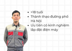 Tuyển NV giao hàng & lắp đặt điện máy làm tại Thanh Trì Hà Nội