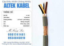 Cáp 4x0.5 chống nhiễu Altek Kabel sẵn Bắc Ninh, Bắc Giang, Hưng Yên, Thanh Hóa