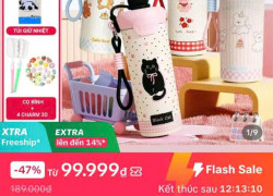 Bình giữ nhiệt XCUP 600ml inox 316 có ống hút, dây đeo