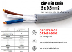 Cáp điều khiển, cáp tín hiệu 2x0.5 sẵn Đà Nẵng, Quảng Nam, Huế, Quảng Trị