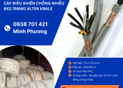 Cáp điều khiển chống nhiễu 8x0.75mm² – Giải pháp truyền tín hiệu ổn định
