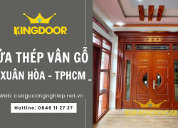 Cửa thép vân gỗ tại Phường Xuân Hòa