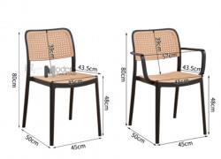 Ghế ăn nhựa đúc họa tiết mắt cáo CC1554-S tại HCM
