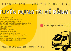 TUYỂN TÀI XẾ TP.HCM [ĐI LÀM NGAY]