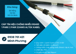 Cáp tín hiệu chống nhiễu RS485 1 Pair/ 2 Pair 22AWG – Giá tốt, sẵn kho, giao nhanh