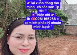 CHỤC CHÍNH KINH DOANH TẠI XUÂN ĐỒNG TÂN MIMH -XÃ SÓC SƠN THÀNH PHỐ HN - DIỆN TÍCH 103,8 M -KHUÔN THỬA ĐẸP -RÀNH CHO NHÀ