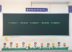 Bảng từ viết phấn lớp học Hàn Quốc