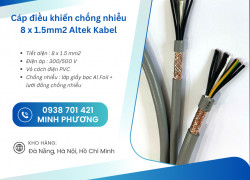 Cáp điều khiển chống nhiễu 8x1.5mm² Altek Kabel – Giải pháp truyền tín hiệu ổn định