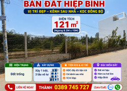 HIỆP BÌNH - 121m2 TRÒN 6 tỷ - Ngang 8.2m siêu hiếm - hẻm xe hơi Hiệp Bình