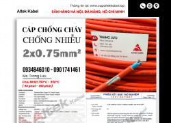 Cáp chống cháy chống nhiễu 2x0.75 Altek Kabel sẵn Đà Nẵng, Bình Định, Phú Yên
