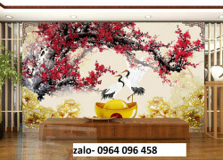 Tranh gạch 3d trang trí phòng khách đẹp - QECV42