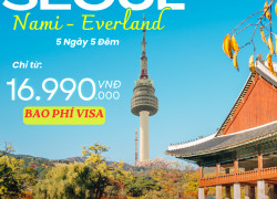 Tour Seoul – Đảo Nami – Everland 5N4Đ | Check-in Hàn Quốc Mùa Đẹp Nhất
