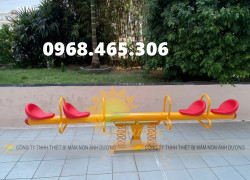 bập bênh lò xo 4 chỗ ngồi nhập khẩu, bập bênh sắt trẻ em