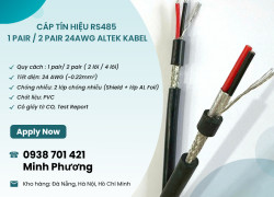 Cáp RS485 chống nhiễu 1pair/2pair 24AWG – Có sẵn kho Đà Nẵng, Hà Nội, Hồ Chí Minh