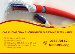 Cáp chống cháy chống nhiễu 2x0.75mm2 Altek Kabel phân phối toàn quốc, giá tốt
