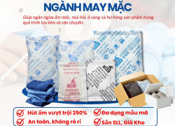 Gói hút ẩm ngành may mặc đạt chuẩn REACH, RoHS, không chứa DMF