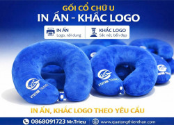 Gối Cổ Chữ U In Logo - Qùa Tặng Du Lịch Hot