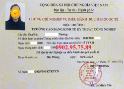 CHỨNG CHỈ HƯỚNG DẪN VIÊN/ ĐIỀU HÀNH TOUR DU LỊCH