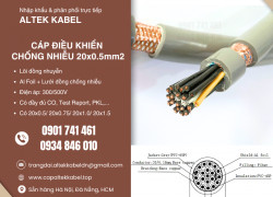 Cáp điều khiển chống nhiễu 20x0.5 Altek Kabel sẵn Hà Nội, Hưng Yên, Bắc Giang