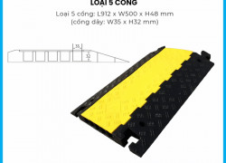 Gờ Cao Su Bảo Vệ Dây Ngầm 5 Cổng Hàng Hàn