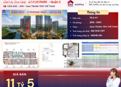 Eaton Park - Căn góc 2PN - chỉ 4 tỷ 117 triệu, công chứng, sang tên ngay + tháp A5 view Rạch Chiếc