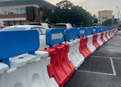 Mũi Tên Rào Phân Làn HDPE Xanh Trắng Hàn Quốc