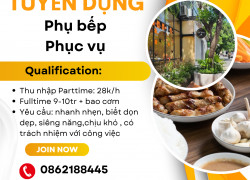 [BAO CƠM] PHỤ BẾP, PHỤC VỤ Ở THẢO ĐIỀN
