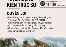 TUYỂN 2 KIẾN TRÚC SƯ HÀ ĐÔNG