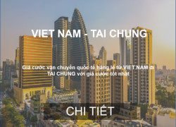 Giá Cước Vận Chuyển Hàng LCL Từ Việt Nam Đến Taichung