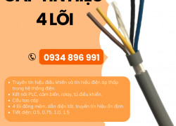 Phân phối cáp điều khiển chống nhiễu 4x0.75 tại Phú Yên, Bình Định, Đắk Lắk