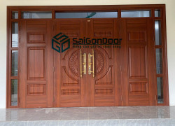 🏡 CỬA THÉP VÂN GỖ 4 CÁNH – BỀ THẾ, SANG TRỌNG CHO MẶT TIỀN NGÔI NHÀ ✨