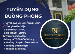 TUYỂN TẠP VỤ – BUỒNG PHÒNG QUẬN GÒ VẤP