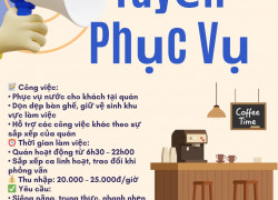 TUYỂN NHÂN VIÊN PHỤC VỤ QUÁN CÀ PHÊ BÌNH THẠNH