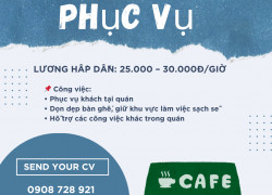 TUYỂN NV PHỤC VỤ QUẬN 10
