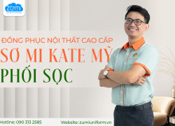 ĐỒNG PHỤC NỘI THẤT CAO CẤP – SƠ MI KATE PHỐI SỌC