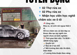 [KO CẦN KN, BAO ĂN Ở] 4 THỢ RỬA XE HÓC MÔN