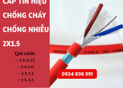Cáp 2x1.5mm² Chống Cháy Chống Nhiễu – Phân Phối Ninh Thuận, Bình Thuận, Lâm Đồng – Đủ Chứng Chỉ