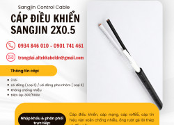 Cáp điện Sangjin, cáp điều khiển 2x0.5 không lưới chống nhiễu tại Hồ Chí Minh